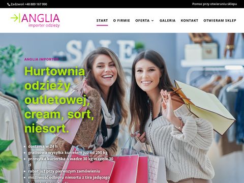 Anglia-importer.pl - hurtownia odzieży outlet