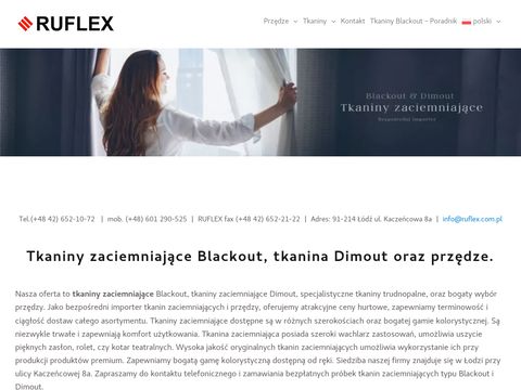 Ruflex - tkaniny zaciemniające Blackout Dimout